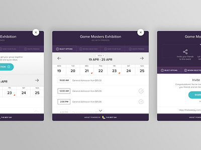 The Best Day - Go with Friends pop up pop ups ui user interface ux web