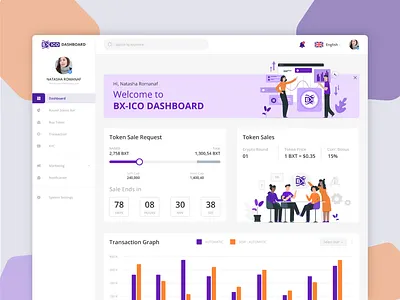 Dashboard Design For ICO blockchain dashboard dashboard design icon design icons illustrator landing web