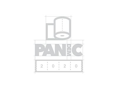 PAN(dem)IC 2020 logo design grid badge branding corporate identity design grid logo minimal modern monogram oklahoma rebrand tulsa