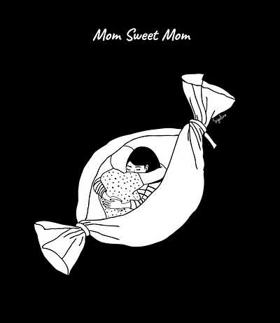 Mom Sweet Mom blackandwhite branding candy concept design corona coronavirus graphic illustration illustration art illustrations illustrator mom momsweetmom mother quarantine sweet