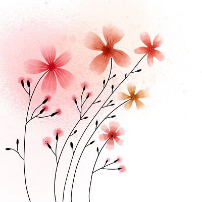 Simple flower illustration beauty brush draw floral flower nice procreate simple