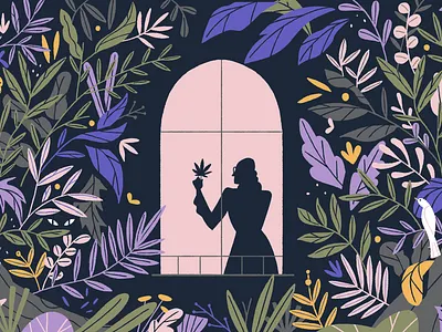 The Chill character character design design illustration inspiration landscape nature photoshop plants recent styleframe video weed