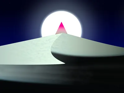 Night in the desert - Affinity affinitydesigner bangladesh desert galaxy illustration moon neon nightsky pyramid space