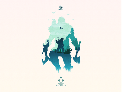 Assassins Creed Valhalla assassins creed assassins creed valhalla illustration minimal minimal poster minimalist norse playstation poster superhero thor ubisoft valhalla vector video game viking xbox