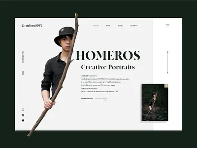 Creative Portraits Page creative design illustration page photography website website design