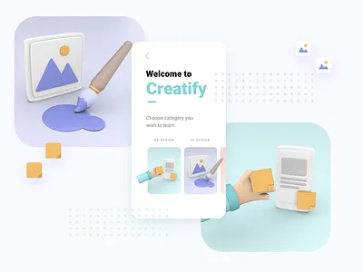 Creatify 3d art illustrator ui uiux vectary vectary 3d