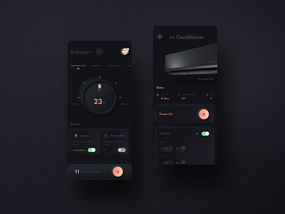 Smart Home App Concept app design concept design neuomorphic neuomorphism skeuomorph app skeuomorphic skeuomorphism smarthome ui ui ux uidesign uiux