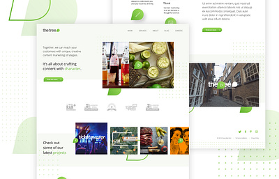 The Tree agency concept website redesign gradient homepage iconography interface landing page logo responsive social media social post ui web webdesign