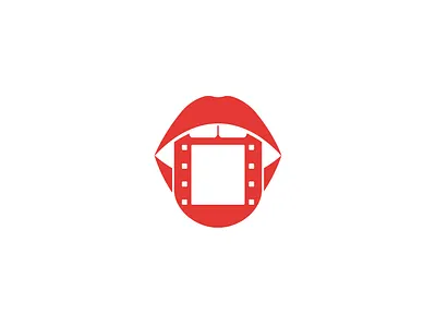 rebel+tongue+movie design dribbble film gradient internet logo logo design logotype mark modern monogram mouth movie simple tongue
