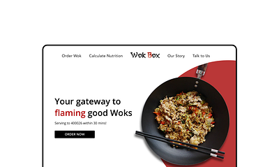 Wok Box Landing Page food landingpage minimalistic uiux web web design website website concept