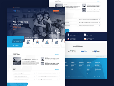 Wataniya Insurance - Home company design home homepage insurance landing landing page ui ux