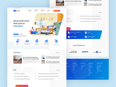 Wataniya Insurance - Home design home landing landing page ux