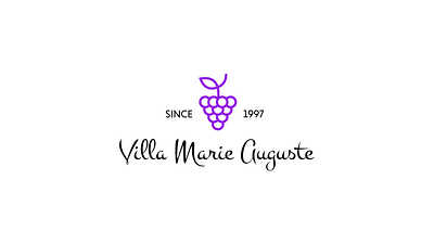 Villa Marie Auguste Wine abstract bottle branding design grape graphicdesign illustration illustrator logo logotype packaging pattern typography wine