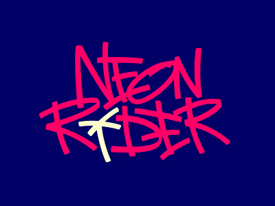 NEON RIDER branding design expressive hand lettering lettering logo logotype print design type typography vector