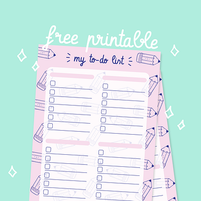 To do list - Free Printable art cartoon character cute graphic design illustration illustration art illustrator ilustración kawaii love to do list