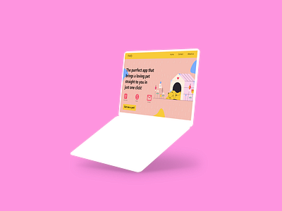 Petify app design illustration ui web