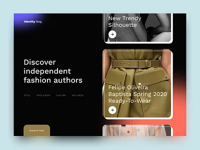 Identity Mag concept fashion magazine minimalism modern trendy typography