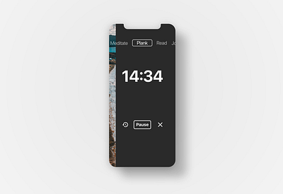 DailyUI #014 Countdown Timer app black white clean countdown dailyui discipline fitness app headspace image meditation app minimal mobile planning reveal routine time timer app ux