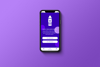 Refill app screen shot for iPhone X design logo photoshop ui ux