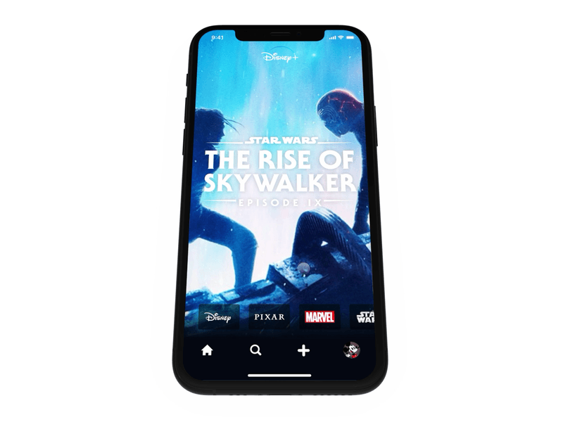 Example of DisneyPlus Landing Scroll