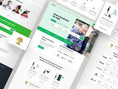 Sale your business - Landing page agency business landing page business sale flat flat design home page home sale interface lander landing landing page landingpage list minimal ui ui design uikit web web design website