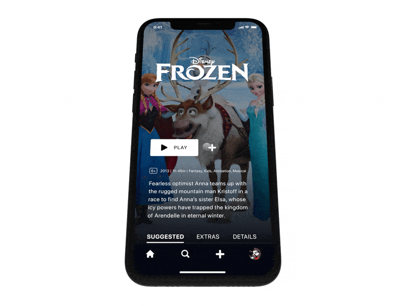 DisneyPlus Details Screen animation app mobile ui ui design ux ux design