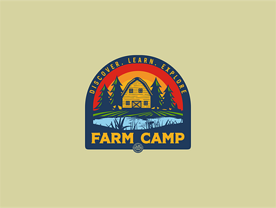 farm camp illustration logo vector vintage