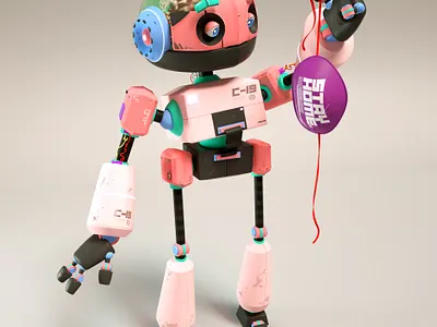 Stay Home Robot 3d c4d character character design cinema 4d cinema4d illustration octane octanerender