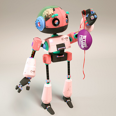 Stay Home Robot 3d c4d character character design cinema 4d cinema4d illustration octane octanerender