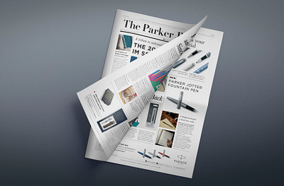 Parker Pens advertising branding brochure design design graphic design print typography