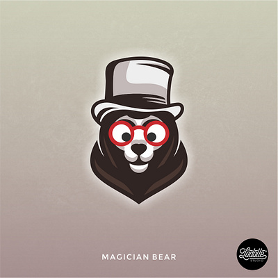 Magician Bear bear design face illustration nerd vector