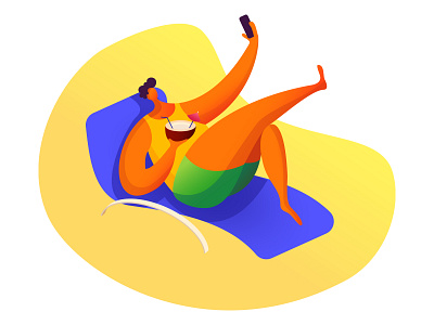 A sketch on the theme of the beach season.