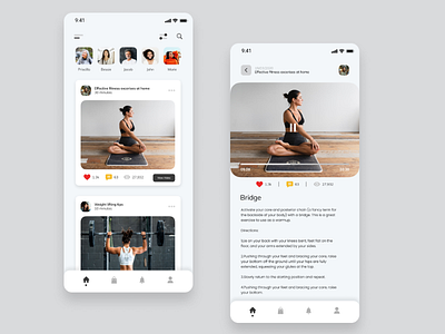 Fitness App Design Concept dailyui designinspiration fitnessapp interactiondesign interfacedesign ui uichallenge userinterface userinterfacedesign ux