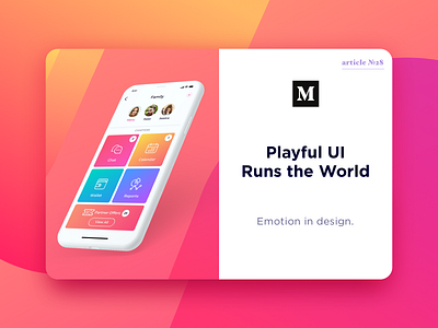 Article 28 app design article bright color colorful emotion gradients ios app medium medium article ui