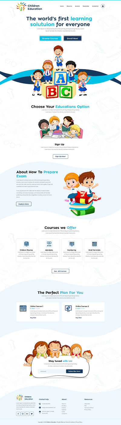 Children Education alphabets children children book children books children education children illustration childrens book design education hindi home page homepage illustration landing page landingpage numbering rhyms ui web design