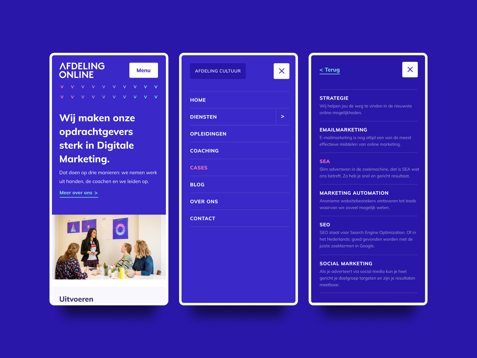 Example of Mobile Menu