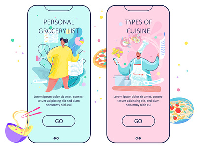 Cooking beauty concept cooking app grocery list home illustration person ui uiux vector