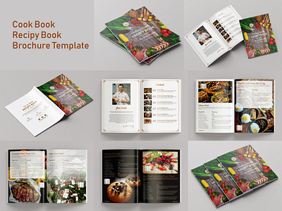 Recipy Book Template book book cover book cover design book design booklet brochure brochure design brochure mockup brochure template brochures catalog catalog design catalogs catalogue catalogue design cookbook creative design food recipy modern brochure recipe book