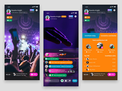 Live broadcast animation app design gif ios iphone live mobile sketch ui ux