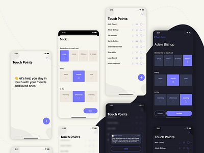 Keep Touch app mobile swift ui ui design ux
