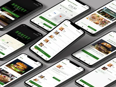 Honest Burger Concept App app application burger burger menu design hamburger menu design mobile ui ui ui design