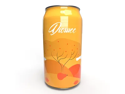 Soft drink branding design illustration label