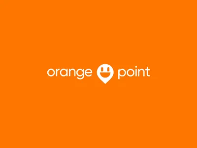 Logo for Orange Point charging stations brand design branding illustrator logo logo design logotype logotype design tech logo