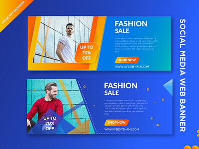 WEB BANNERS For Fashion website banner facebook cover facebook post fashion fb cover trendy design web ad web banner web banner design