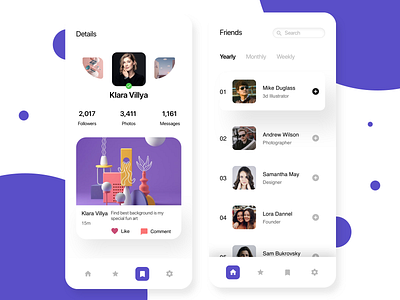 Social screen app clean course design designer inspiration interaction interface kit minimal mobile morden screens sketch social ui uiux uiuxdesign