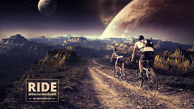 RIDE concept art creative design inspiration mountain biking scenery space vectormedia vectormediagr