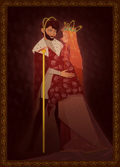 King and Queen reds animation art artist artwork character design doodle illustraion