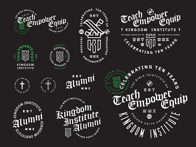 10 Year Flash Sheet badge badge logo black and white blackletter branding flash sheet graphic desgin green icon icon design identity illustration lettering logo logo design typography vector