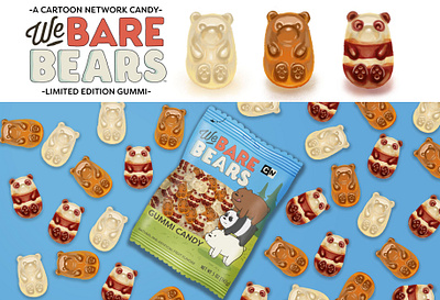 We Bare Bear Gummi Bears candy cartoon cartoonnetwork gummies gummy bear illustration product product design we bare bears