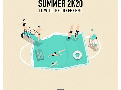 SUMMER 2K20 artwork beach covid19 dessin draw drawing graphicdesign holiday illustration man summer summertime swimming swimming pool trip woman